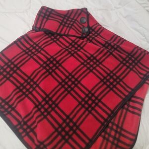 Red Winter poncho